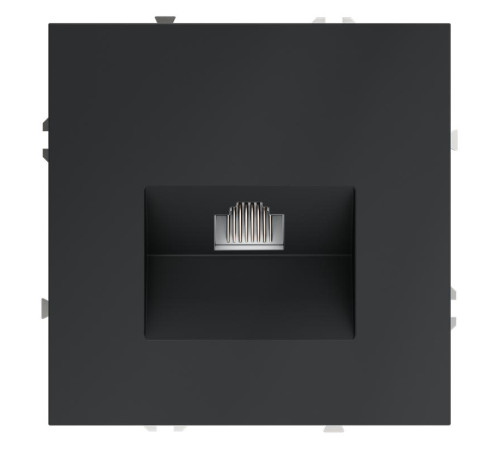 Розетка компьютерная 1-м СП S70 RJ45 кат.6 механизм графит Voltum VLS060107