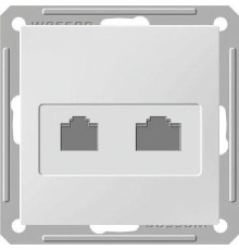 Розетка компьютерная 2-м СП W59 RJ45 кат.5E механизм бел. SE RSI-251KK5E-1-86