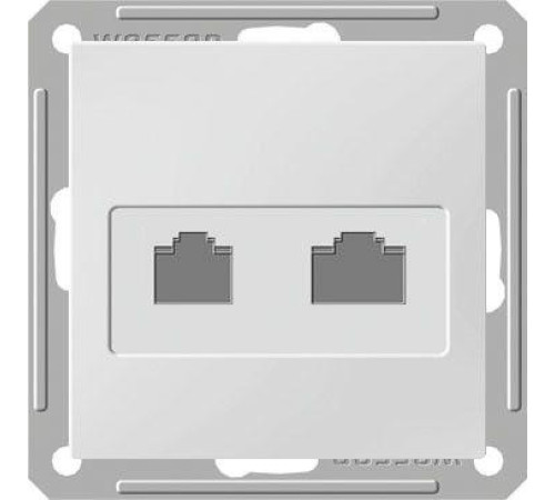 Розетка компьютерная 2-м СП W59 RJ45 кат.5E механизм бел. SE RSI-251KK5E-1-86