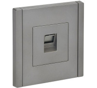 Розетка компьютерная RJ45 кат.5E FORTE&PIANO FP532 сталь IEK FP-K10-1-K46