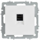 Розетка компьютерная СП BRITE РК10-БрАБ RJ45 кат.5E механизм арктич. бел. IEK BR-K10-1-K91