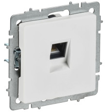 Розетка компьютерная СП BRITE РК10-БрАБ RJ45 кат.5E механизм арктич. бел. IEK BR-K10-1-K91