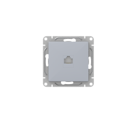 Розетка компьютерная 1-м СП Эпика RJ45 кат.5 механизм алюм. EKF UP1-SOA-RJ45-5