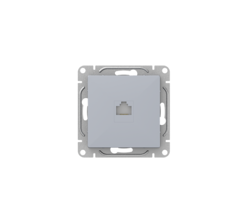 Розетка компьютерная 1-м СП Эпика RJ45 кат.5 механизм алюм. EKF UP1-SOA-RJ45-5