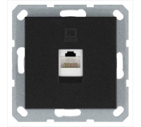 Розетка компьютерная 1-м RJ45 IP20 кат. 5E механизм антрацит Jasmart G6105B