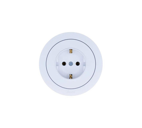 Розетка 1-м OSEN IP20 с заземл. ПБТ бел. LEZARD 743-0288-122B