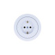 Розетка 1-м OSEN IP20 с заземл. ПБТ бел. LEZARD 743-0288-122B