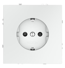 Розетка 1-м СП S70 16А с заземл. защ. шторки механизм бел. матов. Voltum VLS040202