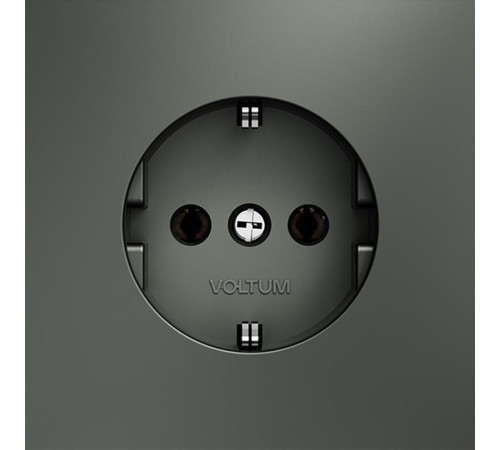 Розетка 1-м СП S70 16А с заземл. механизм титан Voltum VLS040106