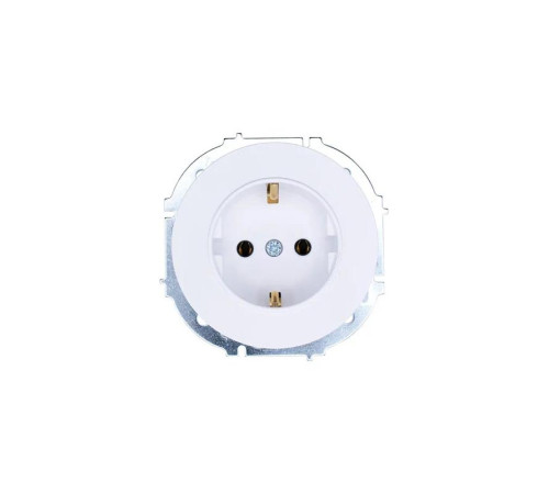 Розетка 1-м OSEN IP20 с заземл. ПБТ бел. LEZARD 743-0288-122B
