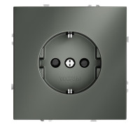 Розетка 1-м СП S70 16А с заземл. защ. шторки механизм титан Voltum VLS040206