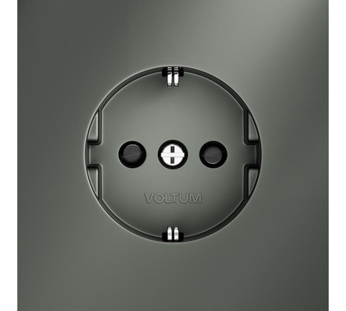 Розетка 1-м СП S70 16А с заземл. защ. шторки механизм титан Voltum VLS040206