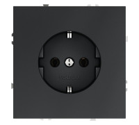 Розетка 1-м СП S70 16А с заземл. механизм графит Voltum VLS040107