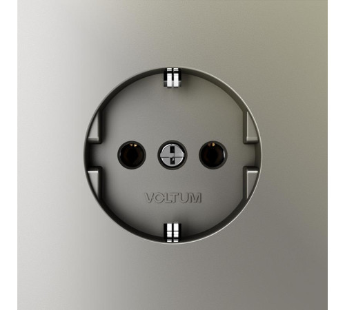 Розетка 1-м СП S70 16А с заземл. механизм шелк Voltum VLS040104
