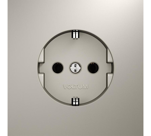 Розетка 1-м СП S70 16А с заземл. механизм кашемир Voltum VLS040103