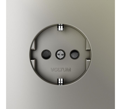 Розетка 1-м СП S70 16А с заземл. защ. шторки механизм шелк Voltum VLS040204