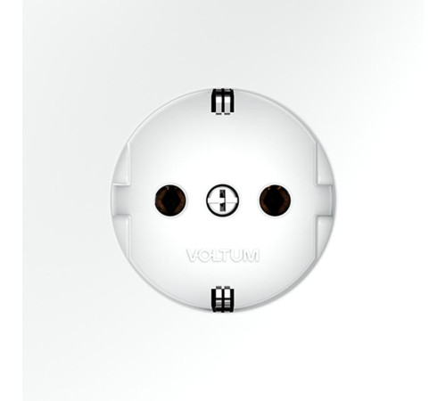 Розетка 1-м СП S70 16А с заземл. механизм бел. матов. Voltum VLS040102