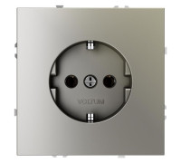 Розетка 1-м СП S70 16А с заземл. механизм шелк Voltum VLS040104