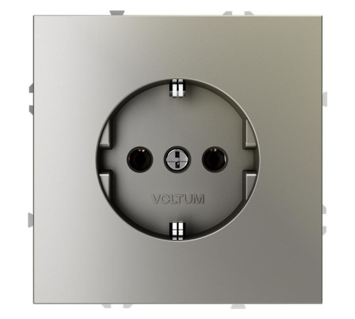 Розетка 1-м СП S70 16А с заземл. механизм шелк Voltum VLS040104