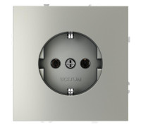 Розетка 1-м СП S70 16А с заземл. механизм сталь Voltum VLS040105