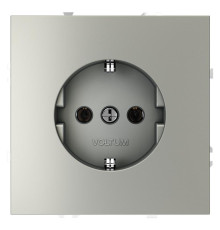 Розетка 1-м СП S70 16А с заземл. механизм сталь Voltum VLS040105