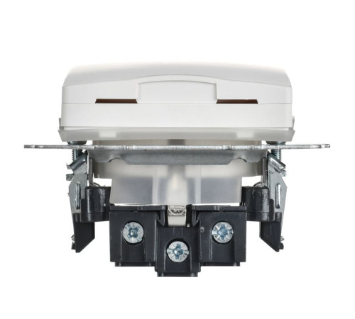 Розетка BRITE РСбш10-3-44-БрАБ 16А IP44 с заземл. защ. шторки с крышкой механизм арктич. бел. IEK BR-R16-16-44-K91