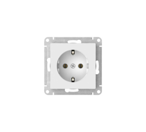 Розетка AtlasDesign 16А с заземл. быстрозажим. клем. механизм бел. SE ATN000143S
