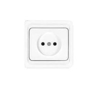 Розетка 1-м СП Валери 16А IP20 без заземл. бел. UNIVersal В0022