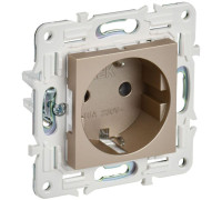 Розетка SKANDY 16А с заземл. без защ. шторок SK-R05Sh шампань IEK SK-R11-16-K37
