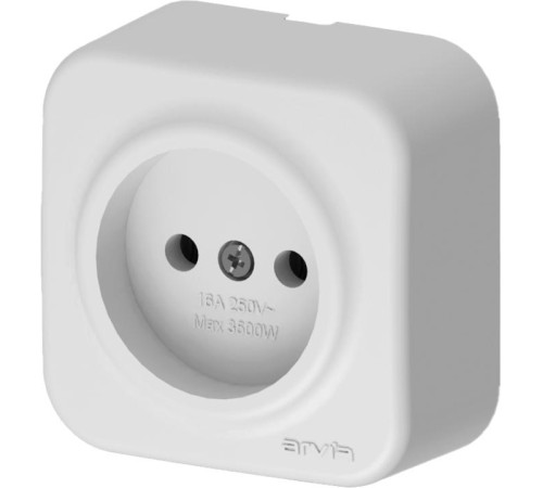 Розетка 1-м СП ARIA 16А IP20 без заземл. бел. ARVIA 25 01 1000 215