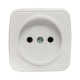 Розетка 1-м ОП Минск 10А IP20 без заземл. бел. Basic EKF EGR10-022-10