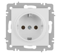 Розетка Accent 6-202-01М 2P+E Schuko 16А-250В IP20 СУ бел. матов. Intro Б0063681