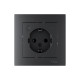Розетка AtlasDesign Smart 16А L+N с заземл. защ. шторки Zigbee механизм карбон SE ATN001045Z