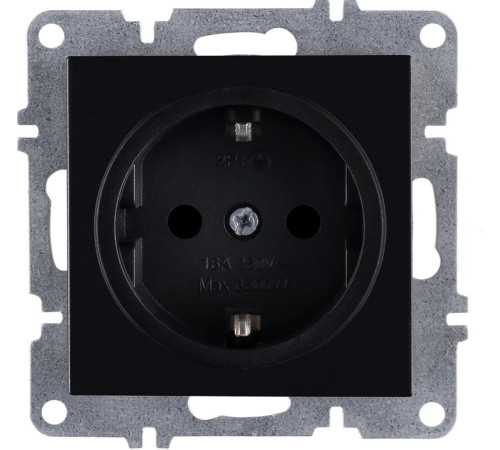 Розетка 1-м СП LAVIN/KAREN 16А IP20 с заземл. механизм черн. ARVIA 50 07 2000 217