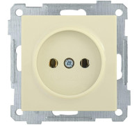 Розетка 1-м СП Bolero РС10-1-0-Б 10А IP20 без заземл. механизм крем. IEK ERB10-K33-10