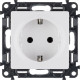 Розетка 1-м СП Valena Life 16А IP20 250В 2P+E винтов. клеммы механизм бел. Leg 753425