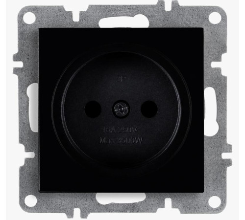 Розетка 1-м СП LAVIN/KAREN 16А IP20 без заземл. механизм черн. ARVIA 50 07 2000 215