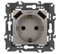 Розетка ЭРА Elegance 14-4109-16 2P+E 16A-250В штор. с 2xUSB 5В-3А титан Эра Б0065775
