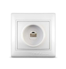 Розетка компьютерная СП Севиль 16А IP29 бел. UNIVersal С0051