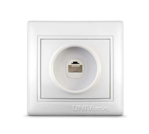 Розетка компьютерная СП Севиль 16А IP29 бел. UNIVersal С0051
