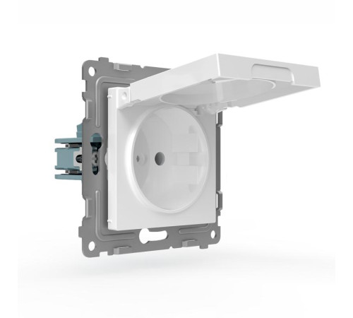 Розетка 1-м СП Pixel IP44 с заземл. с крышкой механизм бел. TOKOV ELECTRIC TKE-PX-R1ZSW1-C01-IP44
