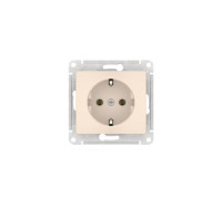 Розетка Glossa 16А с заземл. быстрозажим. клем. механизм беж. SE GSL000243S