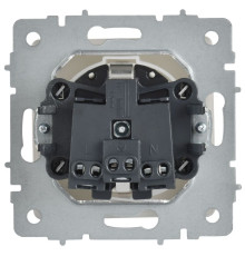 Розетка BRITE РСбш10-3-44-БрАБ 16А IP44 с заземл. защ. шторки с крышкой механизм арктич. бел. IEK BR-R16-16-44-K91