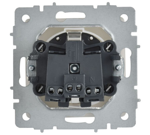 Розетка BRITE РСбш10-3-44-БрАБ 16А IP44 с заземл. защ. шторки с крышкой механизм арктич. бел. IEK BR-R16-16-44-K91