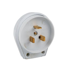 Вилка для разъема РШ-ВШ 32А 2P+PE 250В пластик. бел. EKF AS-250-B-01