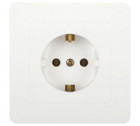 Розетка 1-м СП Style 7-202-01 16А 250В IP20 2P+E Schuko с заземл. бел. Intro Б0060619