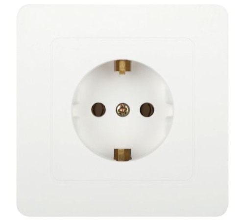 Розетка 1-м СП Style 7-202-01 16А 250В IP20 2P+E Schuko с заземл. бел. Intro Б0060619