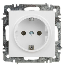 Розетка Intro Accent 6-202-01 2P+E Schuko 16А-250В IP20 СУ AL/CU бел. Intro Б0063678