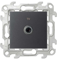 Розетка телевизионная оконечная TV СП Simon 24 IP20 механизм графит Simon 2450476-038