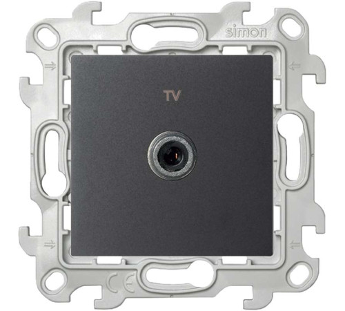 Розетка телевизионная оконечная TV СП Simon 24 IP20 механизм графит Simon 2450476-038